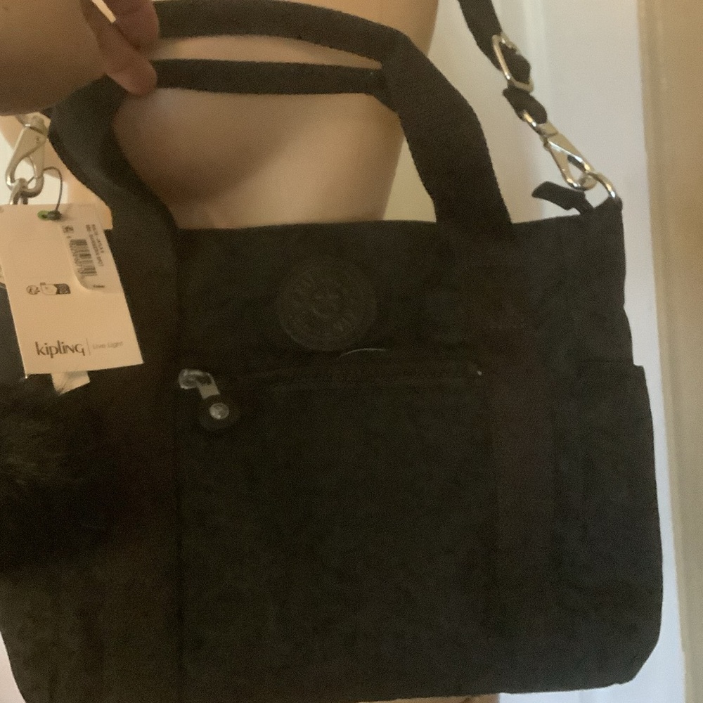 Kipling Black JAYLA Small Shimmering Spot Bag nwt - Picture 16 of 16